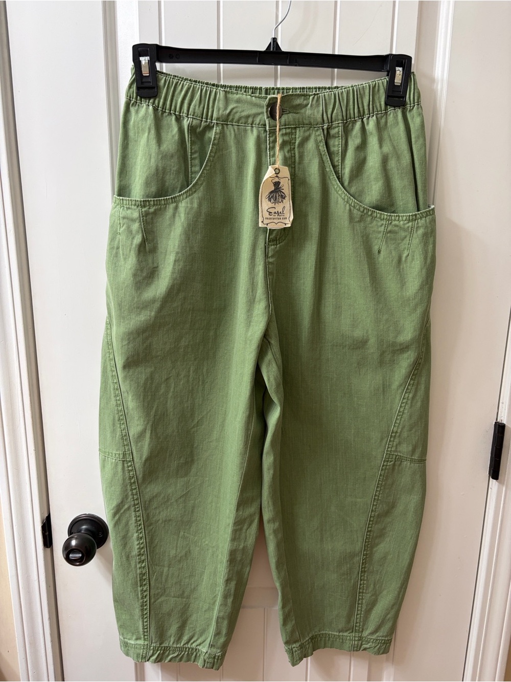Easel Washed Barrel Leg Pants - size S